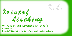 kristof lisching business card